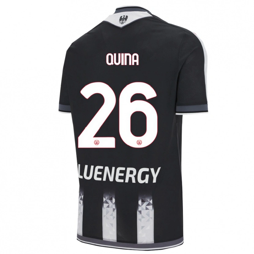 Danxen Heren Domingos Quina #26 Zwart Wit Thuisshirt Thuistenue 2025/26 T-Shirt