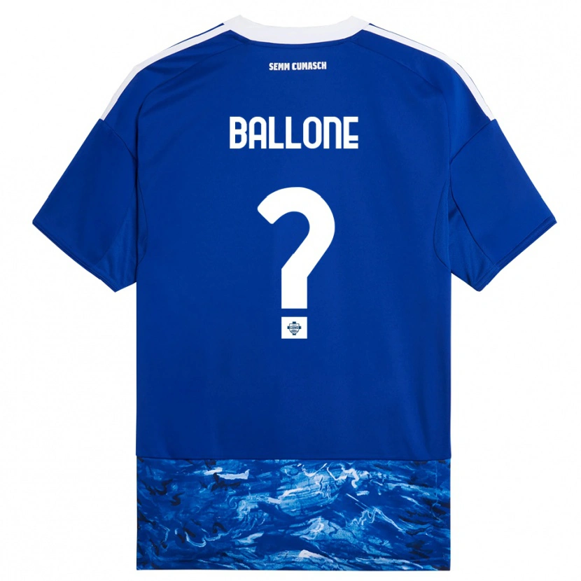 Danxen Heren Andrea Ballone #0 Blauw Wit Thuisshirt Thuistenue 2025/26 T-Shirt