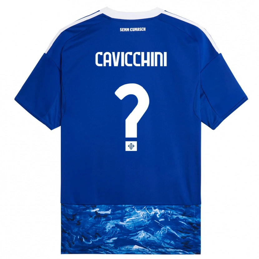 Danxen Heren Leonardo Cavicchini #0 Blauw Wit Thuisshirt Thuistenue 2025/26 T-Shirt