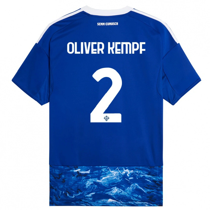 Danxen Heren Marc Oliver Kempf #2 Blauw Wit Thuisshirt Thuistenue 2025/26 T-Shirt