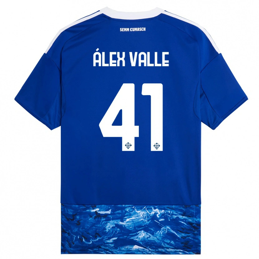 Danxen Heren Álex Valle #41 Blauw Wit Thuisshirt Thuistenue 2025/26 T-Shirt
