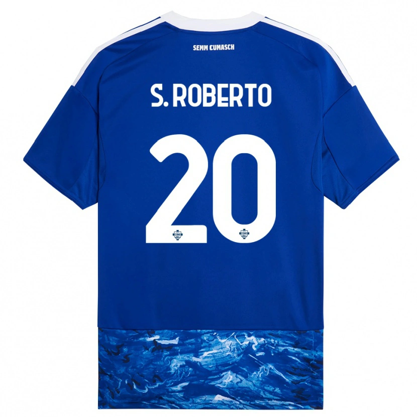 Danxen Heren Sergi Roberto #20 Blauw Wit Thuisshirt Thuistenue 2025/26 T-Shirt