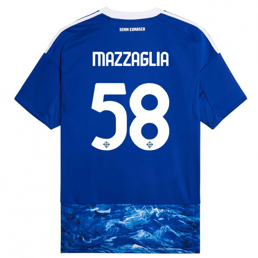 Danxen Heren Giuseppe Mazzaglia #58 Blauw Wit Thuisshirt Thuistenue 2025/26 T-Shirt