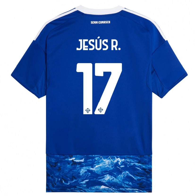 Danxen Heren Jesús Rodríguez #17 Blauw Wit Thuisshirt Thuistenue 2025/26 T-Shirt