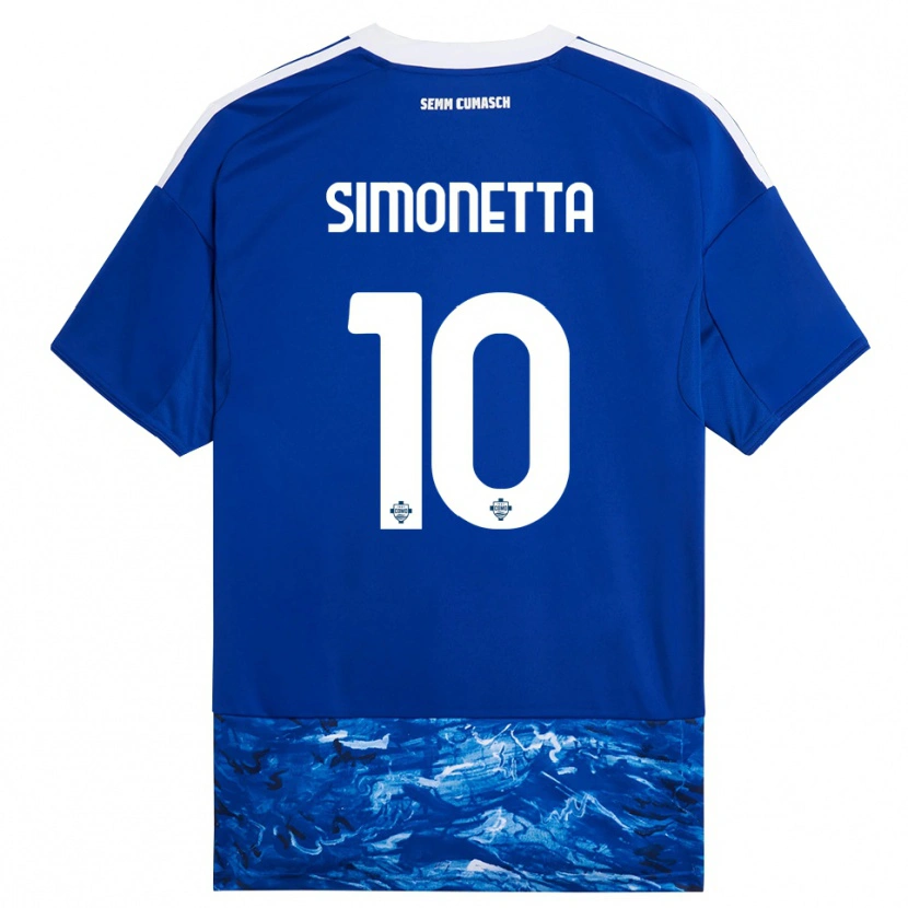 Danxen Heren Jacopo Simonetta #10 Blauw Wit Thuisshirt Thuistenue 2025/26 T-Shirt