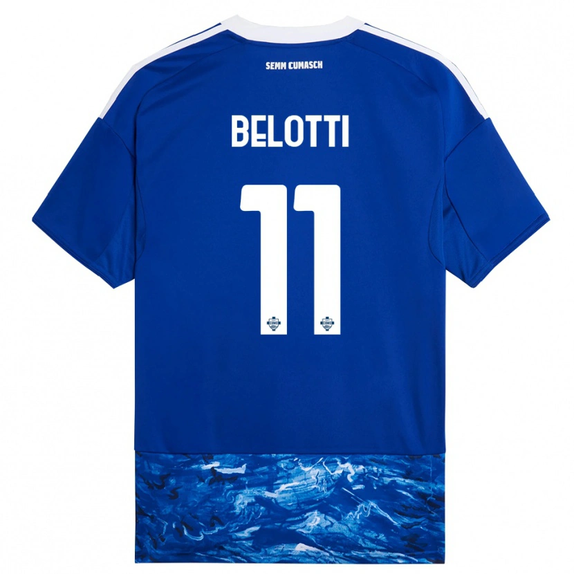 Danxen Heren Andrea Belotti #11 Blauw Wit Thuisshirt Thuistenue 2025/26 T-Shirt