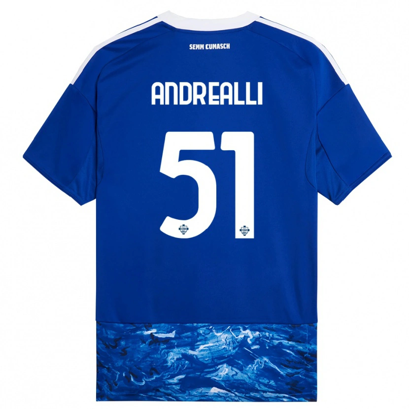Danxen Heren Francesco Andrealli #51 Blauw Wit Thuisshirt Thuistenue 2025/26 T-Shirt