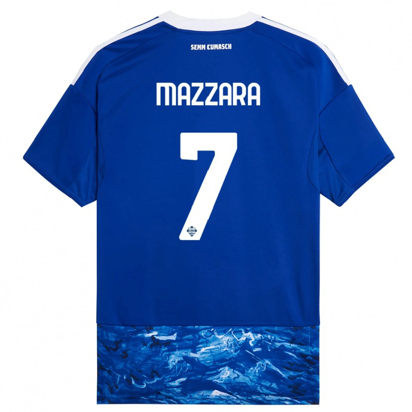Danxen Heren Cristian Mazzara #7 Blauw Wit Thuisshirt Thuistenue 2025/26 T-Shirt