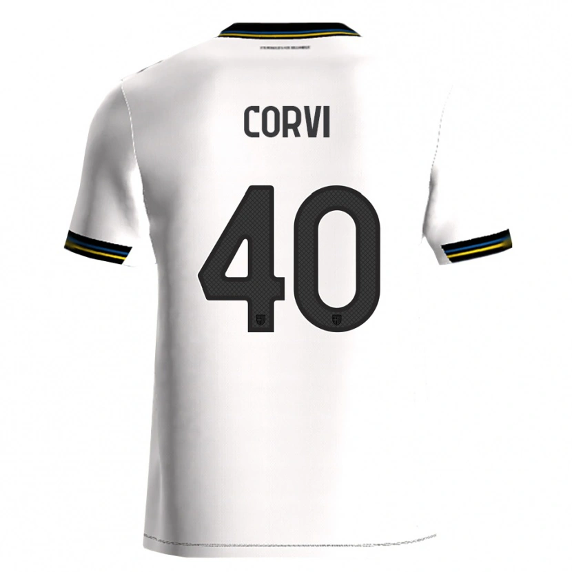 Danxen Heren Edoardo Corvi #40 Wit Zwart Thuisshirt Thuistenue 2025/26 T-Shirt