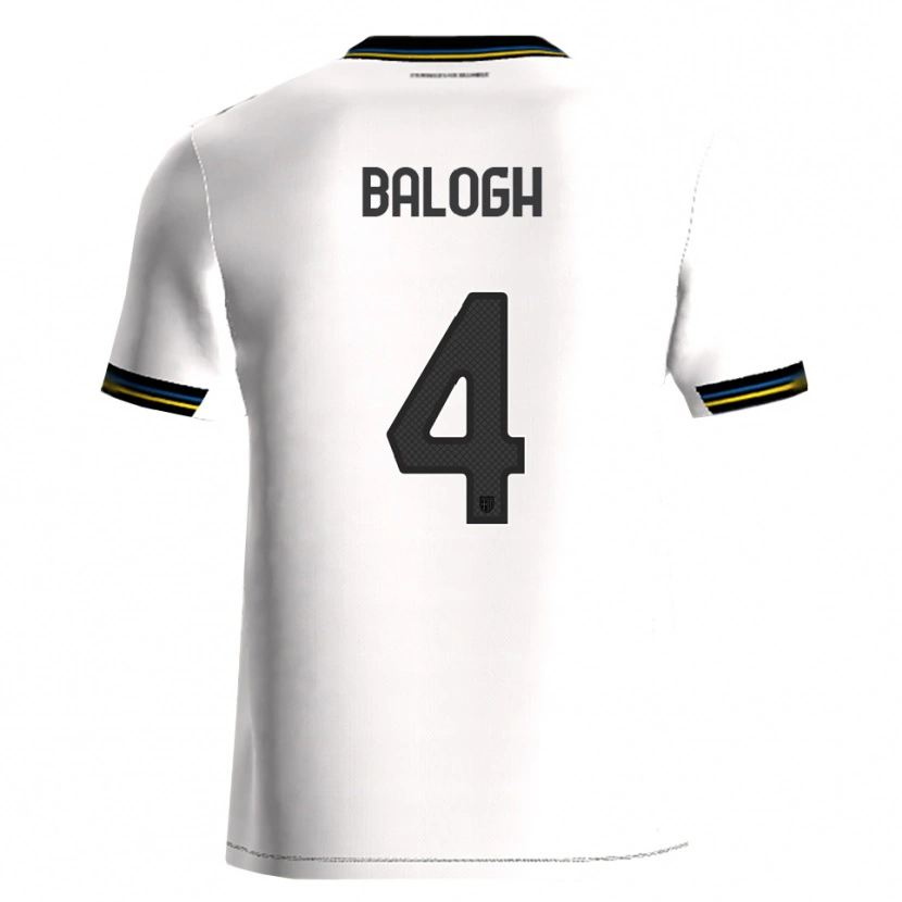 Danxen Heren Botond Balogh #4 Wit Zwart Thuisshirt Thuistenue 2025/26 T-Shirt