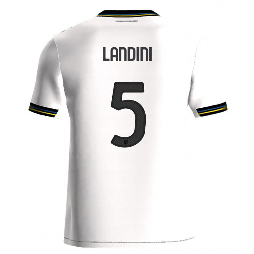 Danxen Heren Simone Landini #5 Wit Zwart Thuisshirt Thuistenue 2025/26 T-Shirt