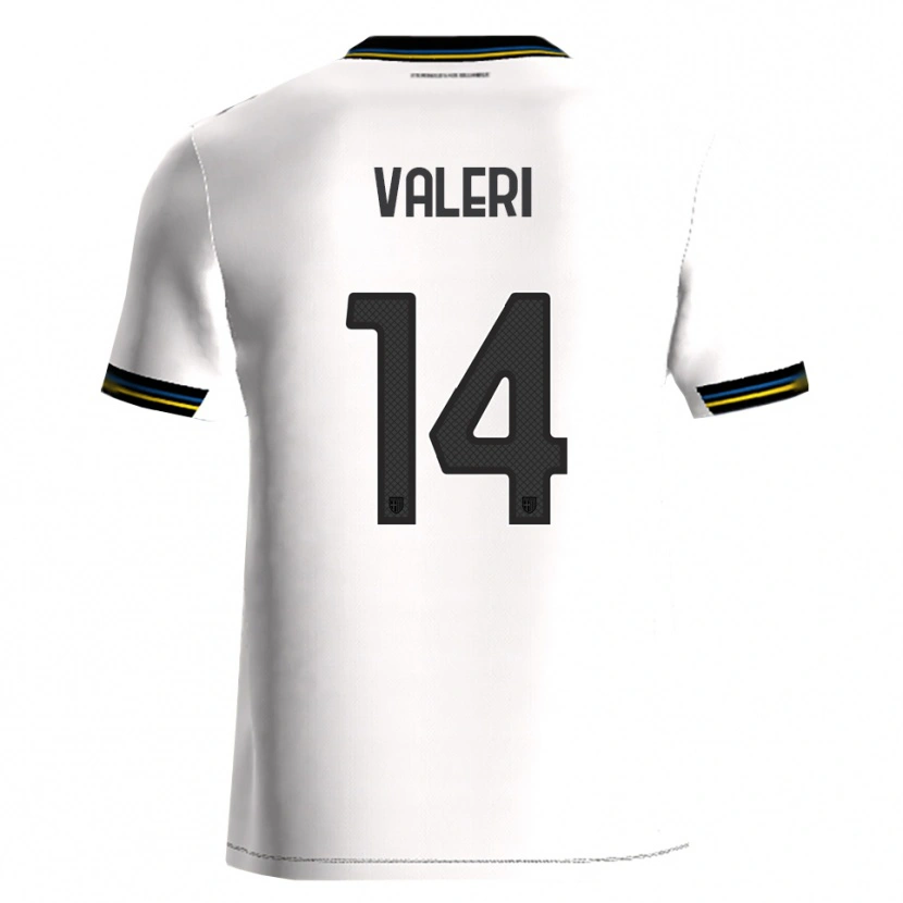 Danxen Heren Emanuele Valeri #14 Wit Zwart Thuisshirt Thuistenue 2025/26 T-Shirt