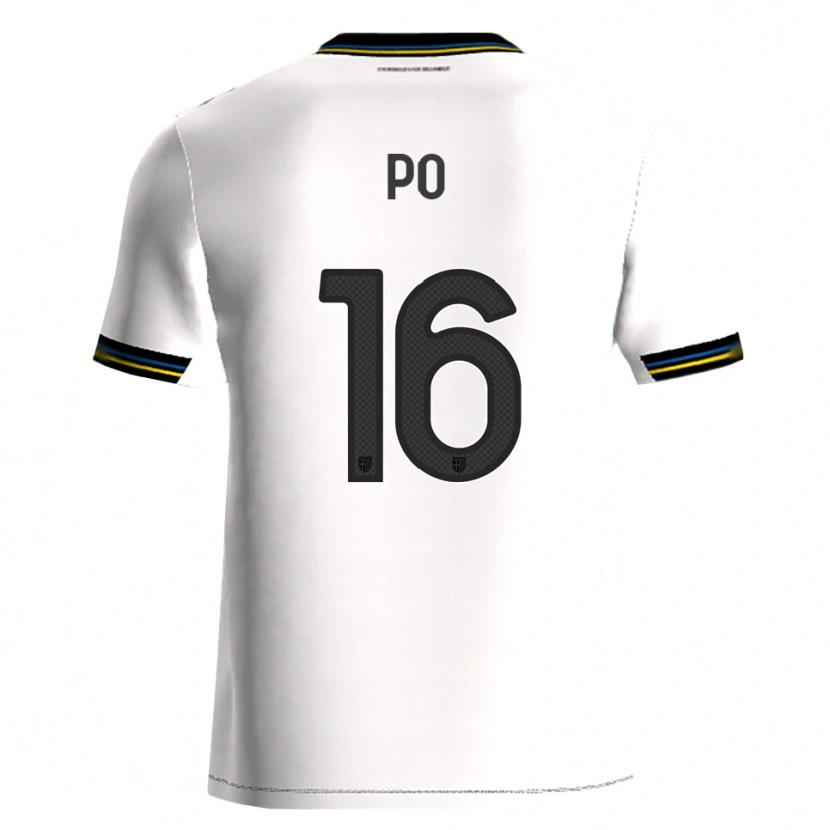 Danxen Heren Federico Po #16 Wit Zwart Thuisshirt Thuistenue 2025/26 T-Shirt