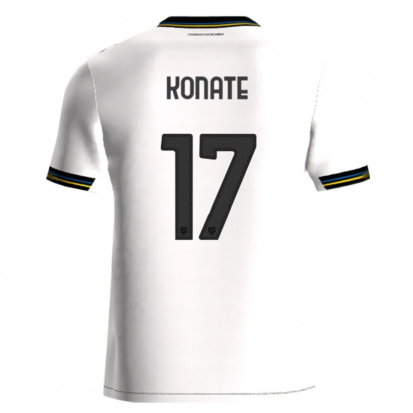 Danxen Heren Abdou-Salam Konate #17 Wit Zwart Thuisshirt Thuistenue 2025/26 T-Shirt