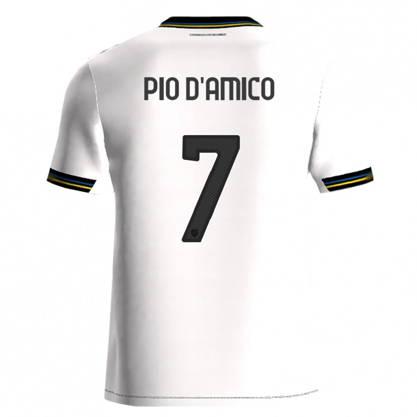 Danxen Heren Dario Pio D'amico #7 Wit Zwart Thuisshirt Thuistenue 2025/26 T-Shirt