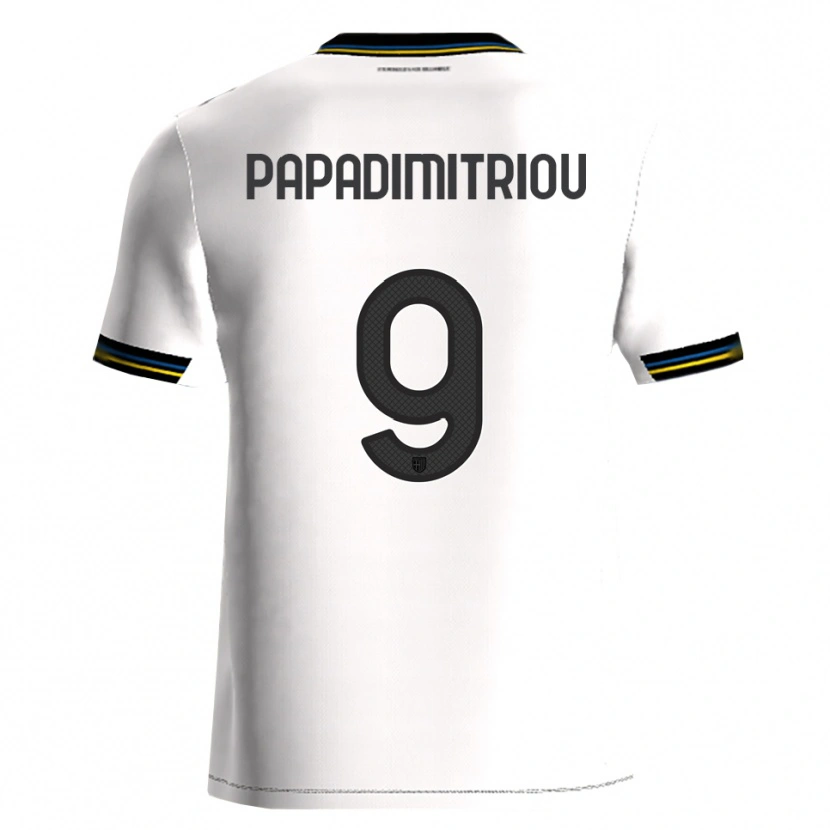 Danxen Heren Eirinaios Papadimitriou #9 Wit Zwart Thuisshirt Thuistenue 2025/26 T-Shirt