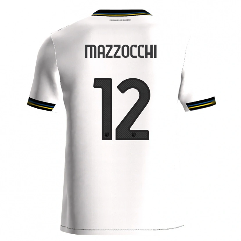 Danxen Heren Alessandro Mazzocchi #12 Wit Zwart Thuisshirt Thuistenue 2025/26 T-Shirt