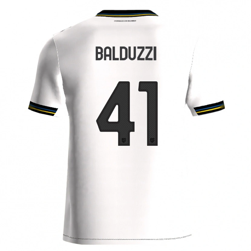 Danxen Heren Davide Balduzzi #41 Wit Zwart Thuisshirt Thuistenue 2025/26 T-Shirt
