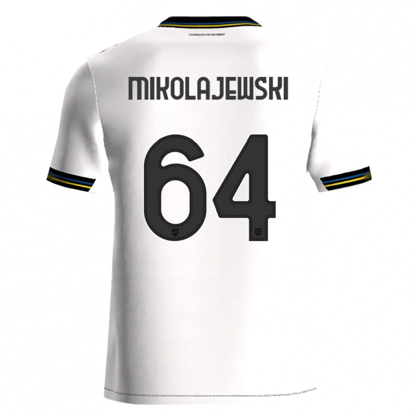 Danxen Heren Daniel Mikolajewski #64 Wit Zwart Thuisshirt Thuistenue 2025/26 T-Shirt
