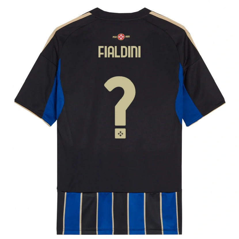 Danxen Heren Filippo Fialdini #0 Zwart Blauw Thuisshirt Thuistenue 2025/26 T-Shirt
