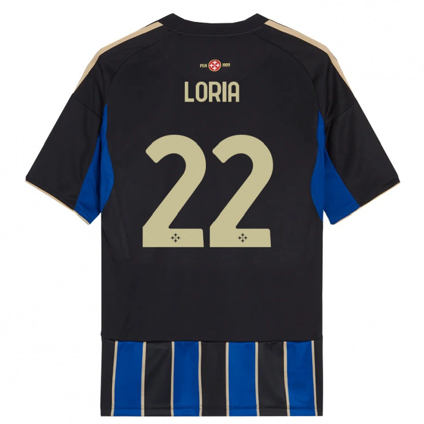 Danxen Heren Leonardo Loria #22 Zwart Blauw Thuisshirt Thuistenue 2025/26 T-Shirt
