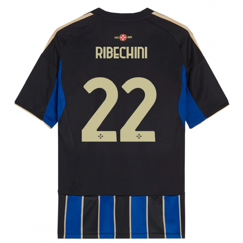 Danxen Heren Michele Ribechini #22 Zwart Blauw Thuisshirt Thuistenue 2025/26 T-Shirt