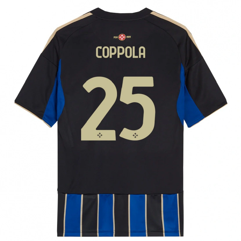 Danxen Heren Francesco Coppola #25 Zwart Blauw Thuisshirt Thuistenue 2025/26 T-Shirt