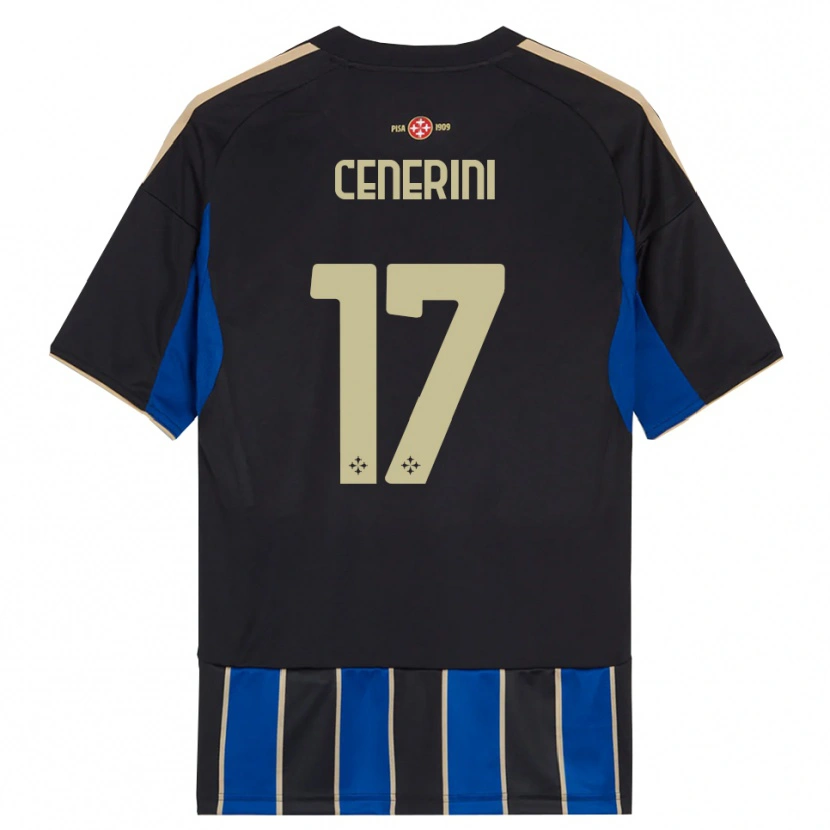 Danxen Heren Marco Cenerini #17 Zwart Blauw Thuisshirt Thuistenue 2025/26 T-Shirt