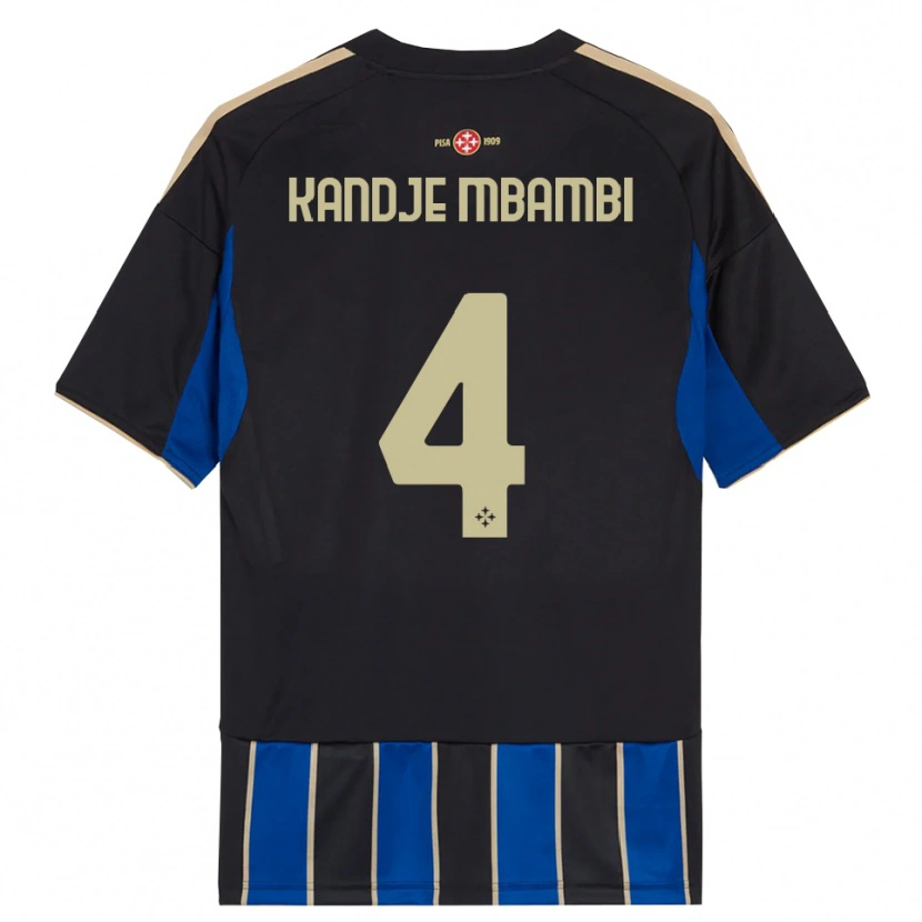 Danxen Heren Jeremy Kandje Mbambi #4 Zwart Blauw Thuisshirt Thuistenue 2025/26 T-Shirt