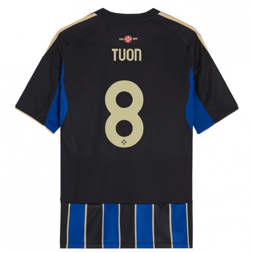 Danxen Heren Nicola Tuon #8 Zwart Blauw Thuisshirt Thuistenue 2025/26 T-Shirt