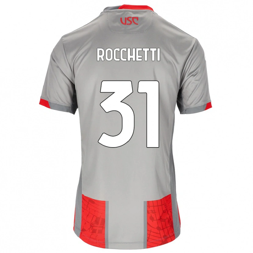 Danxen Heren Yuri Rocchetti #31 Rood Grijs Thuisshirt Thuistenue 2025/26 T-Shirt