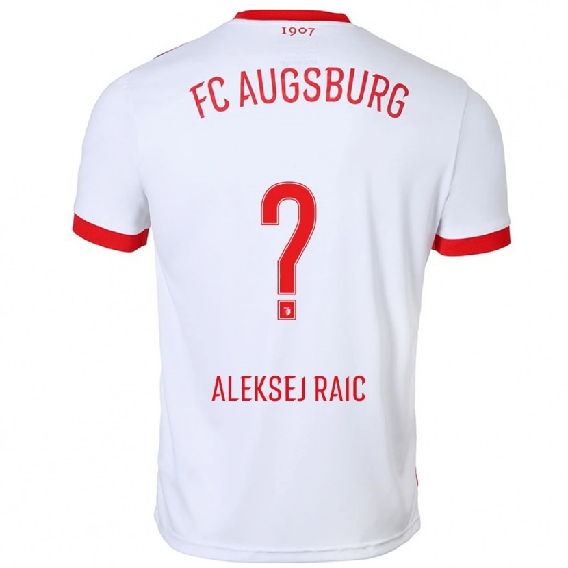 Danxen Heren Neven Aleksej Raic #0 Wit Rood Thuisshirt Thuistenue 2025/26 T-Shirt