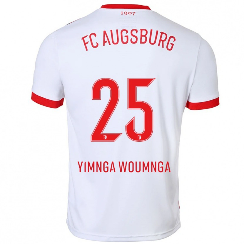 Danxen Heren Batkam Yimnga Woumnga #25 Wit Rood Thuisshirt Thuistenue 2025/26 T-Shirt