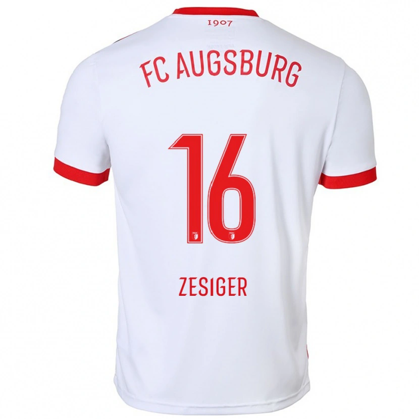 Danxen Heren Cédric Zesiger #16 Wit Rood Thuisshirt Thuistenue 2025/26 T-Shirt