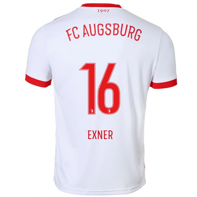 Danxen Heren Ben Exner #16 Wit Rood Thuisshirt Thuistenue 2025/26 T-Shirt