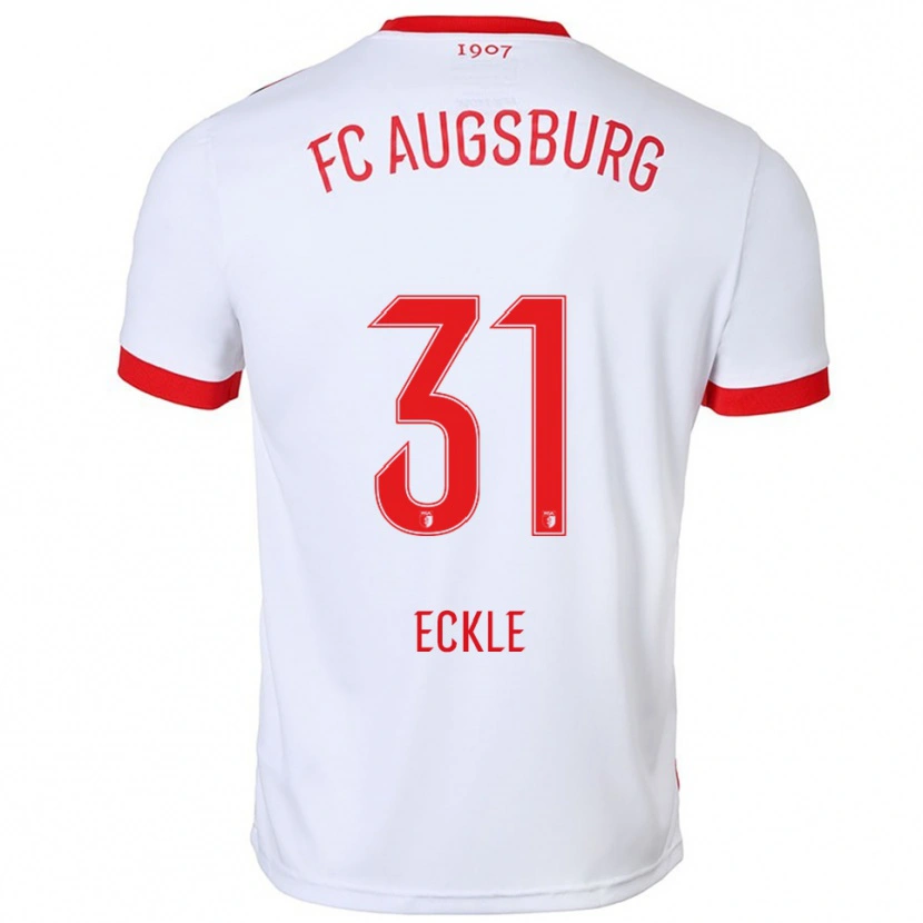 Danxen Heren Philipp Eckle #31 Wit Rood Thuisshirt Thuistenue 2025/26 T-Shirt
