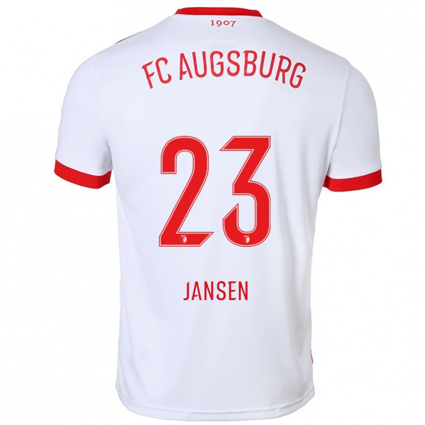 Danxen Heren Annika Jansen #23 Wit Rood Thuisshirt Thuistenue 2025/26 T-Shirt