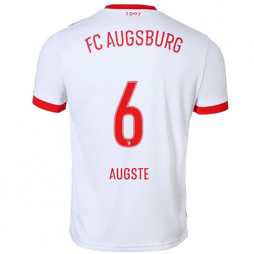 Danxen Heren Julian Augste #6 Wit Rood Thuisshirt Thuistenue 2025/26 T-Shirt