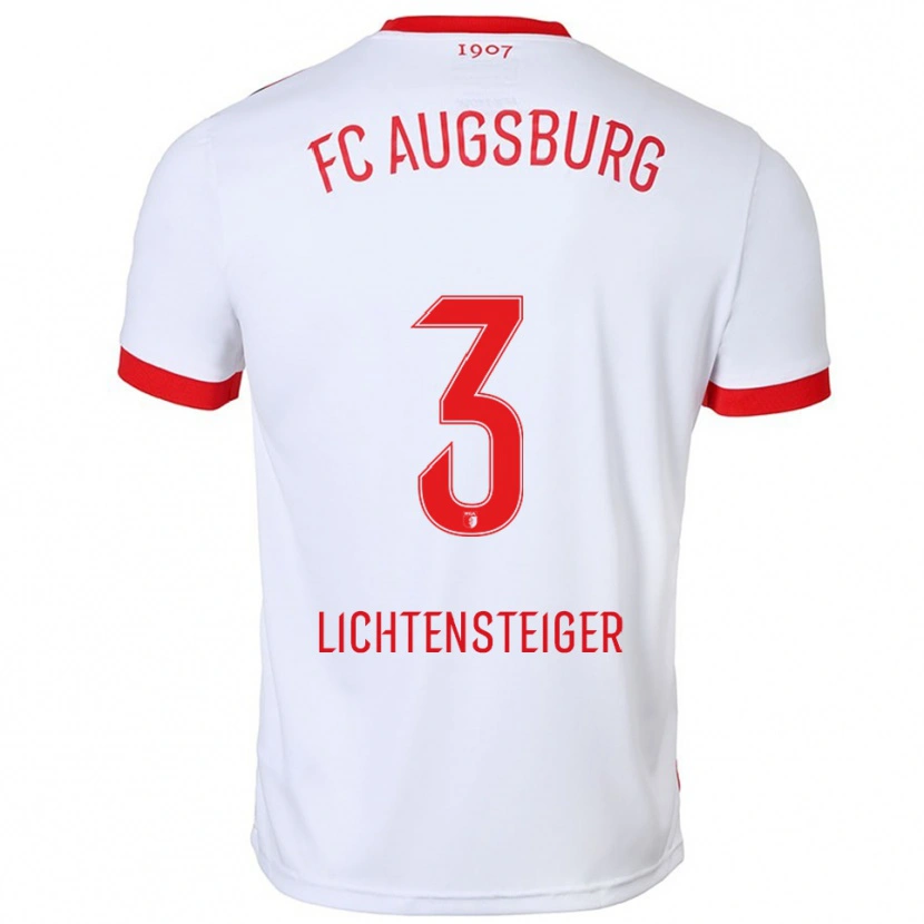 Danxen Heren David Lichtensteiger #3 Wit Rood Thuisshirt Thuistenue 2025/26 T-Shirt
