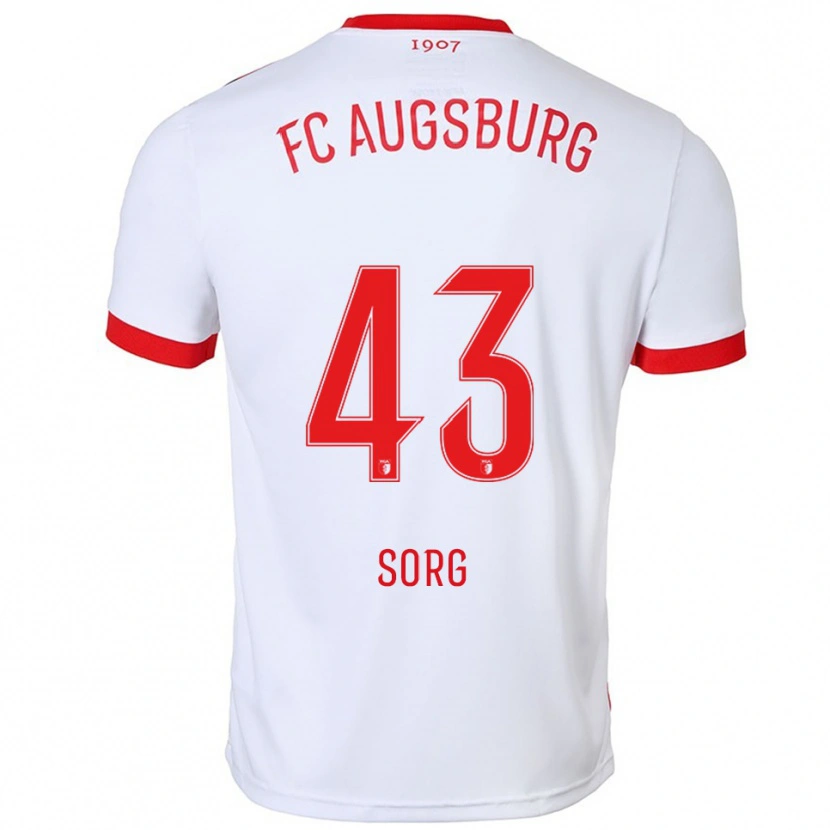 Danxen Heren Oliver Sorg #43 Wit Rood Thuisshirt Thuistenue 2025/26 T-Shirt
