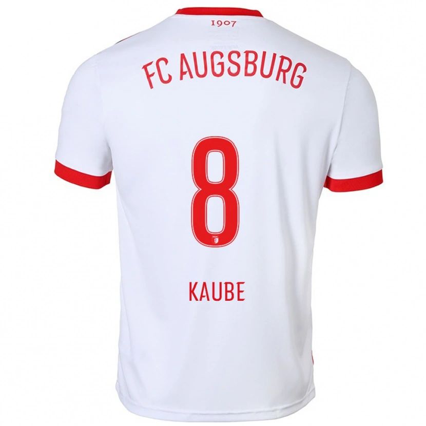 Danxen Heren Moritz Kaube #8 Wit Rood Thuisshirt Thuistenue 2025/26 T-Shirt