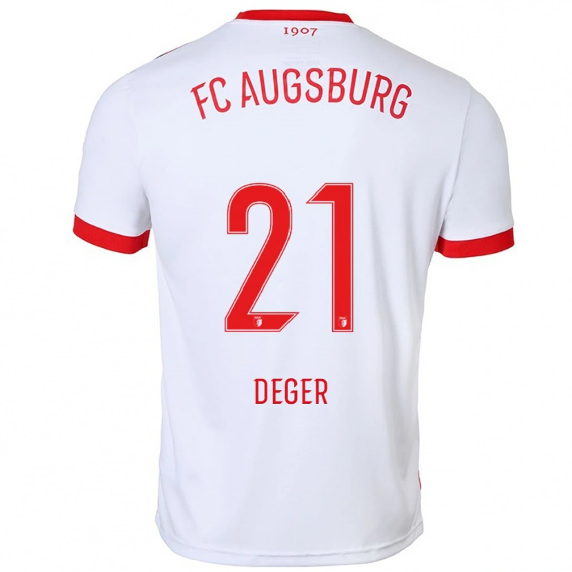 Danxen Heren David Deger #21 Wit Rood Thuisshirt Thuistenue 2025/26 T-Shirt
