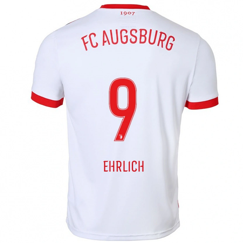 Danxen Heren Lucas Ehrlich #9 Wit Rood Thuisshirt Thuistenue 2025/26 T-Shirt