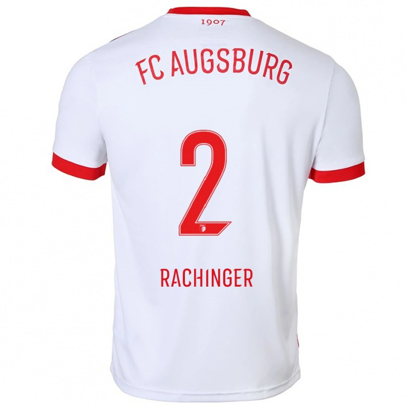 Danxen Heren Lorenz Rachinger #2 Wit Rood Thuisshirt Thuistenue 2025/26 T-Shirt