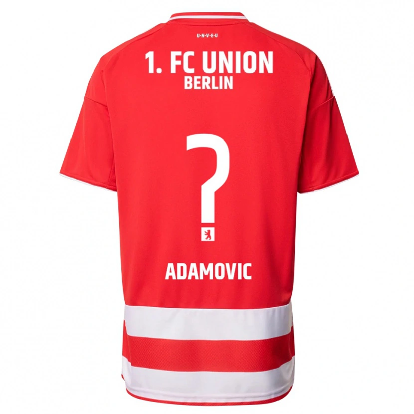 Danxen Heren Levin Adamovic #0 Rood Wit Thuisshirt Thuistenue 2025/26 T-Shirt