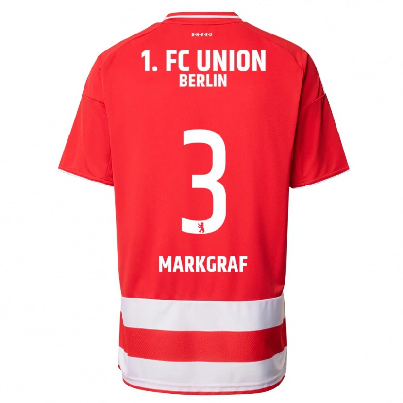 Danxen Heren Andrik Markgraf #3 Rood Wit Thuisshirt Thuistenue 2025/26 T-Shirt