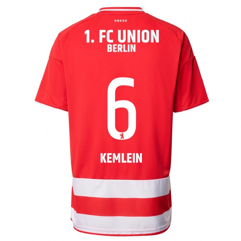 Danxen Heren Aljoscha Kemlein #6 Rood Wit Thuisshirt Thuistenue 2025/26 T-Shirt