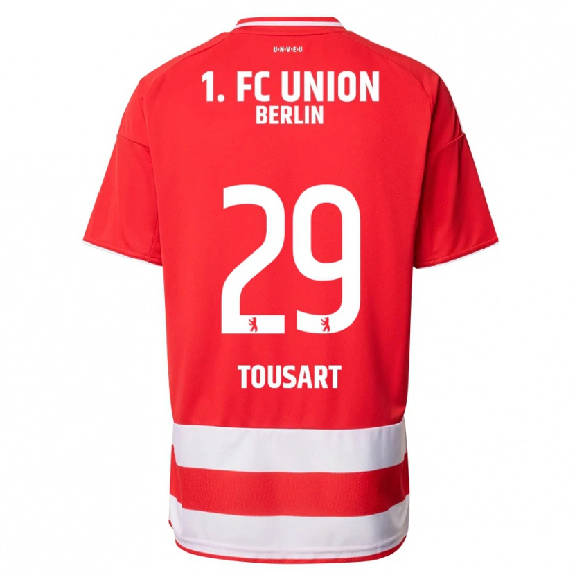 Danxen Heren Lucas Tousart #29 Rood Wit Thuisshirt Thuistenue 2025/26 T-Shirt