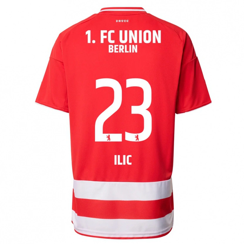 Danxen Heren Andrej Ilic #23 Rood Wit Thuisshirt Thuistenue 2025/26 T-Shirt