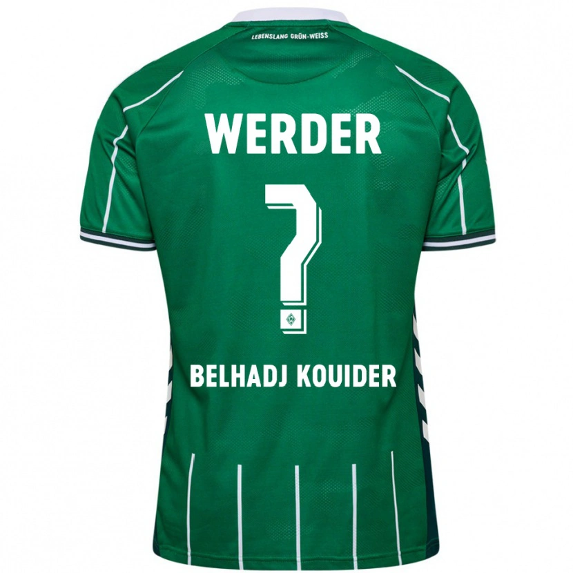 Danxen Heren Mahfoud Belhadj Kouider #0 Groen Wit Thuisshirt Thuistenue 2025/26 T-Shirt